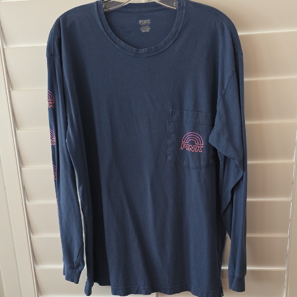 PINK Victoria's Secret Navy Long Sleeve Tee